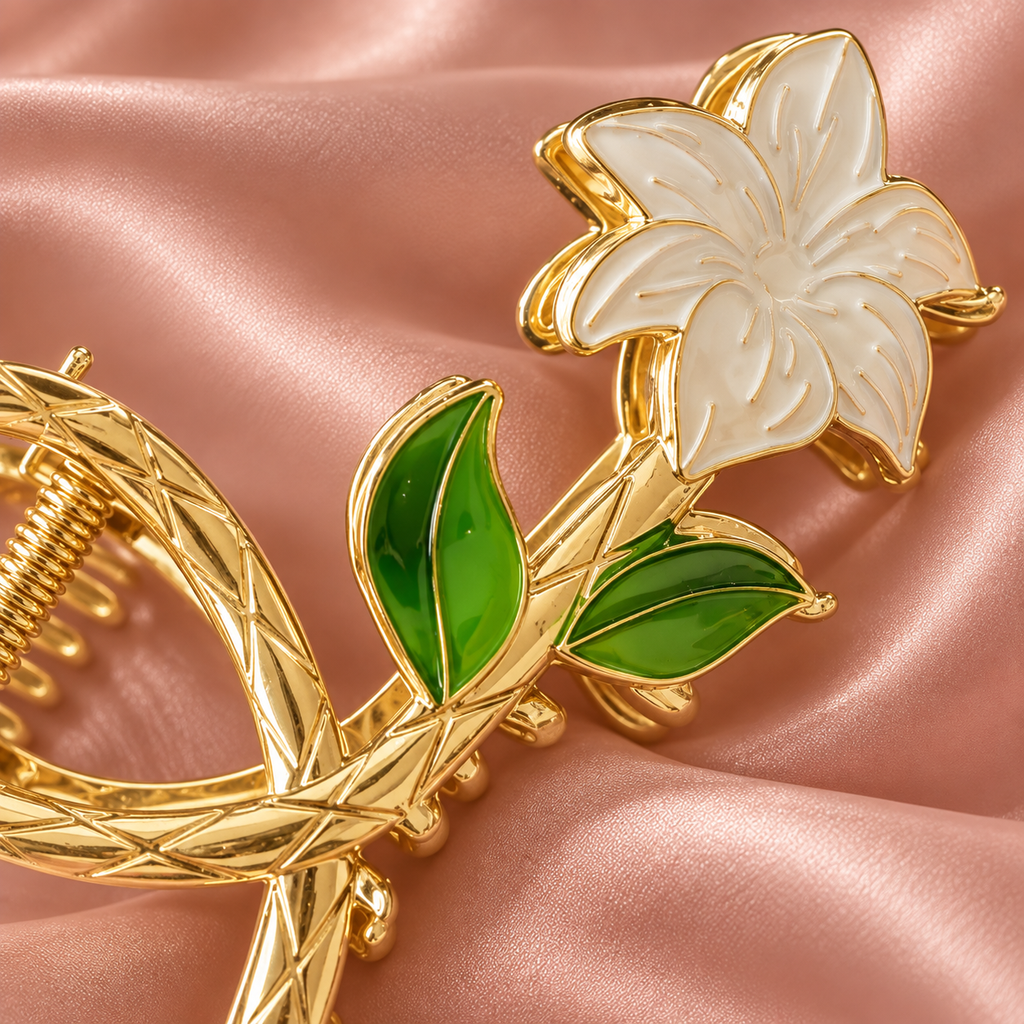Gardenia Glow Hair Clip